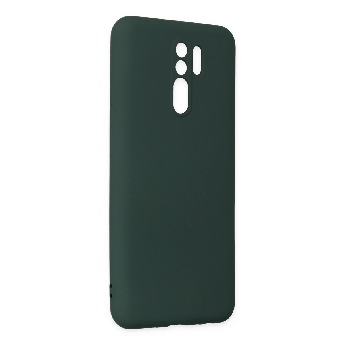 Xiaomi Redmi 9 Kılıf Nano içi Kadife Silikon - Koyu Yeşil