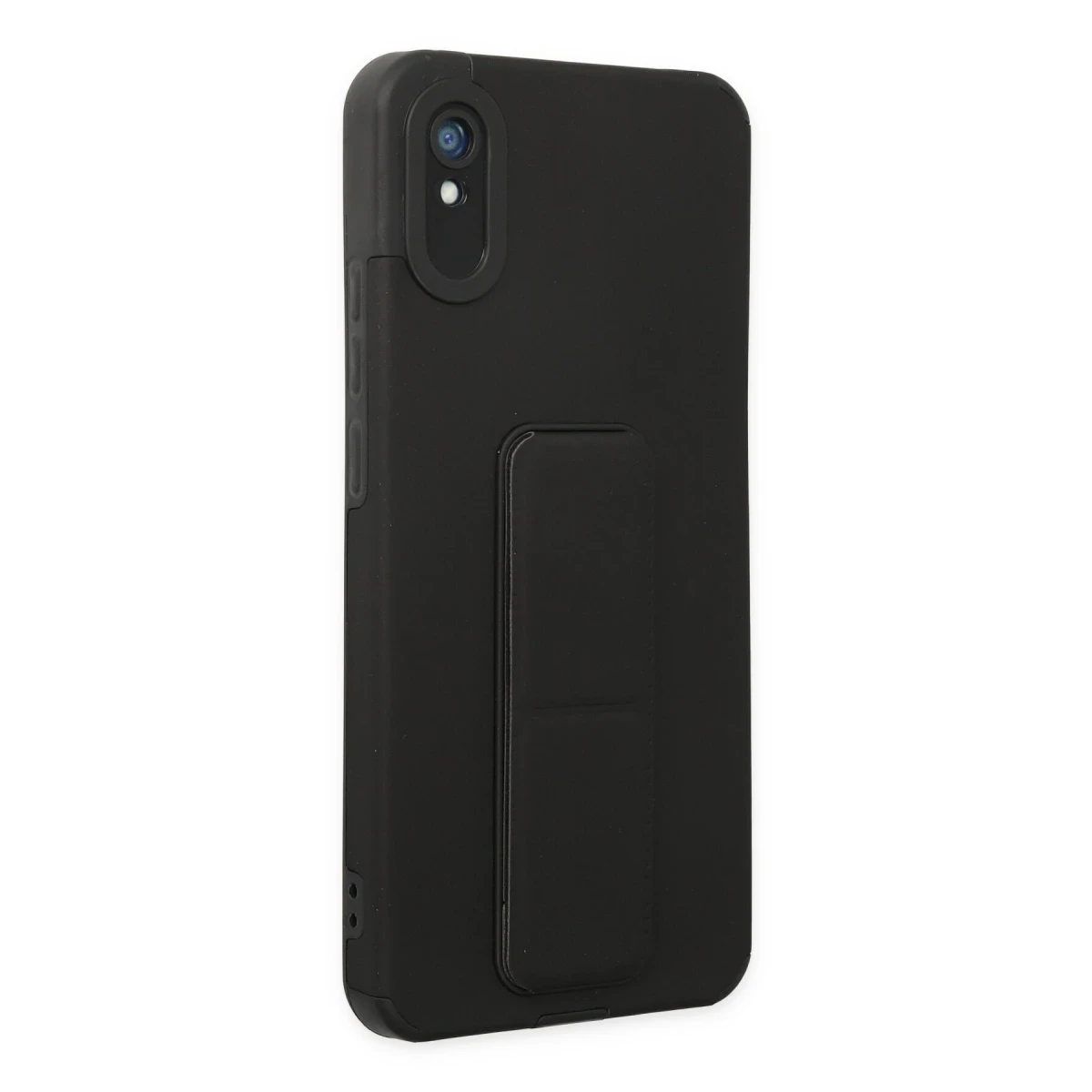 Xiaomi Redmi 9A Kılıf Mega Standlı Silikon - Siyah