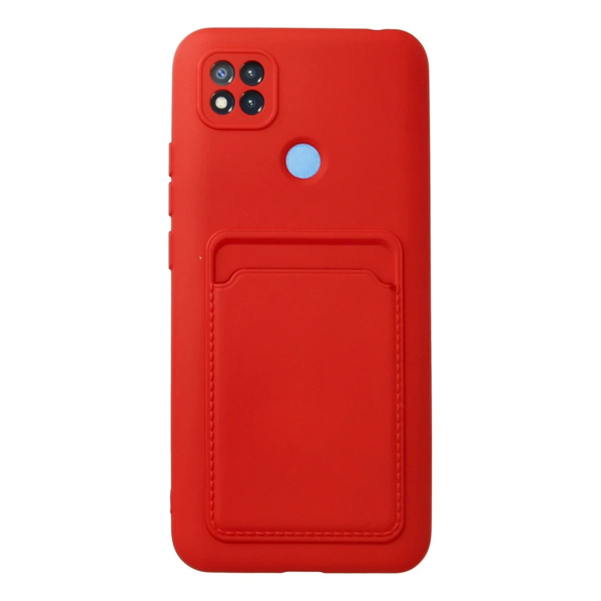 Xiaomi Redmi 9C Kılıf Kelvin Kartvizitli Silikon - Kırmızı