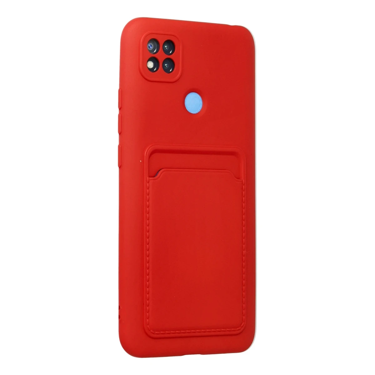 Xiaomi Redmi 9C Kılıf Kelvin Kartvizitli Silikon - Kırmızı
