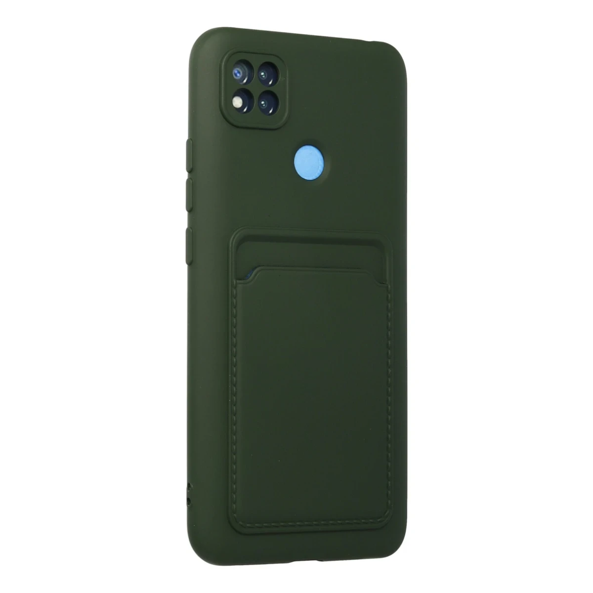 Xiaomi Redmi 9C Kılıf Kelvin Kartvizitli Silikon - Koyu Yeşil