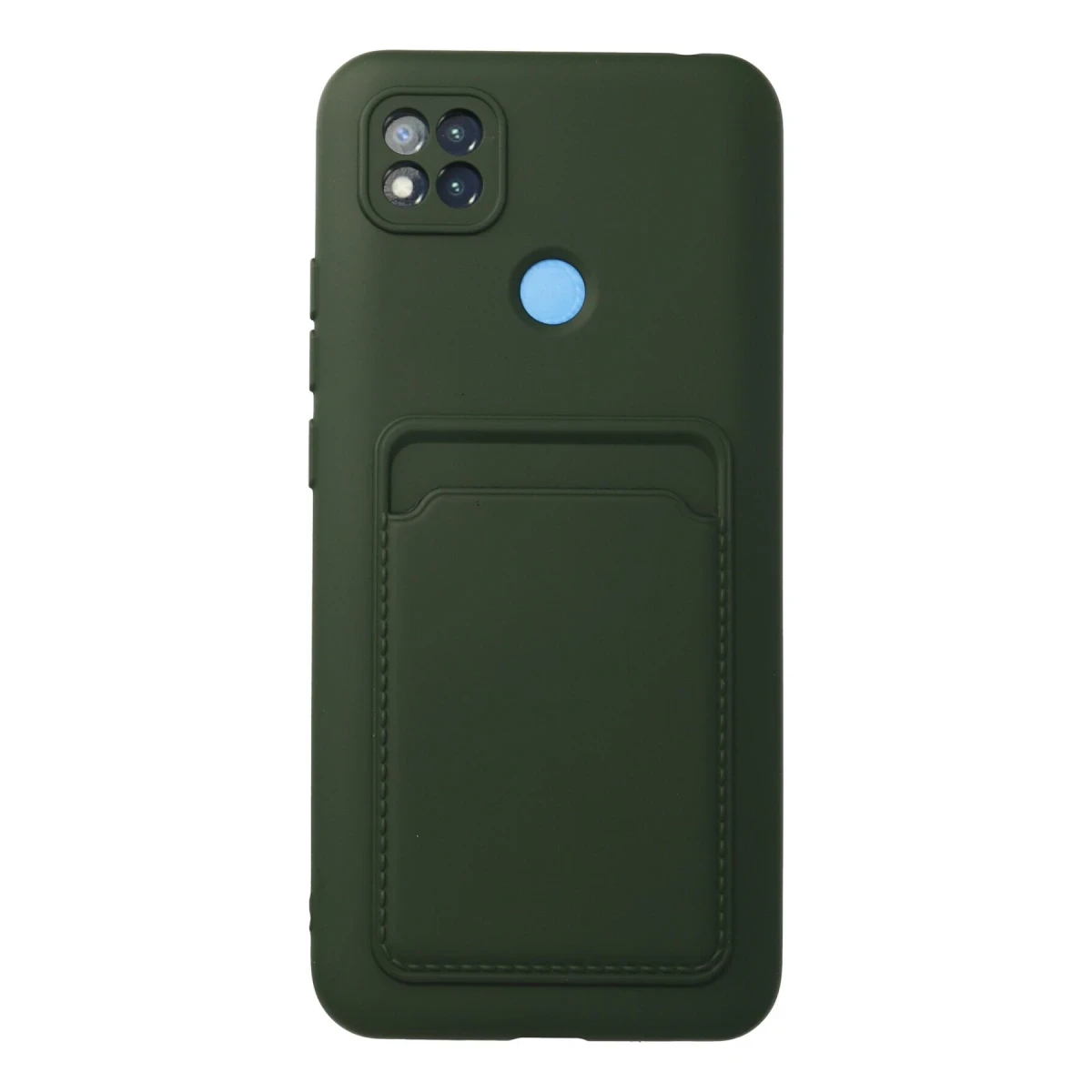 Xiaomi Redmi 9C Kılıf Kelvin Kartvizitli Silikon - Koyu Yeşil