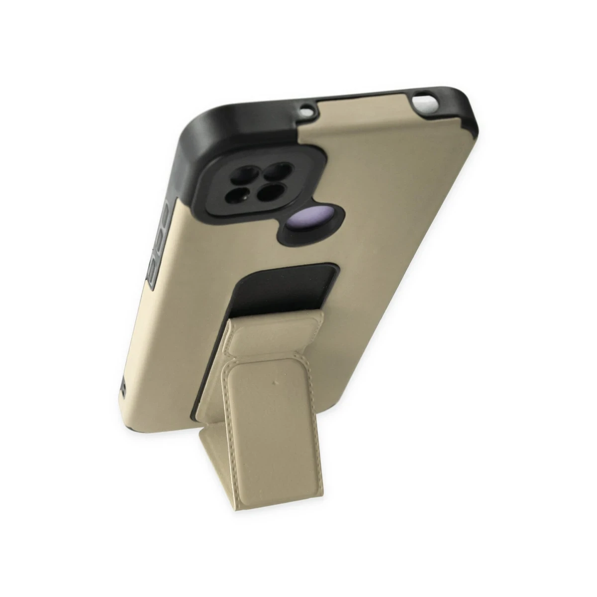 Xiaomi Redmi 9C Kılıf Mega Standlı Silikon - Gold