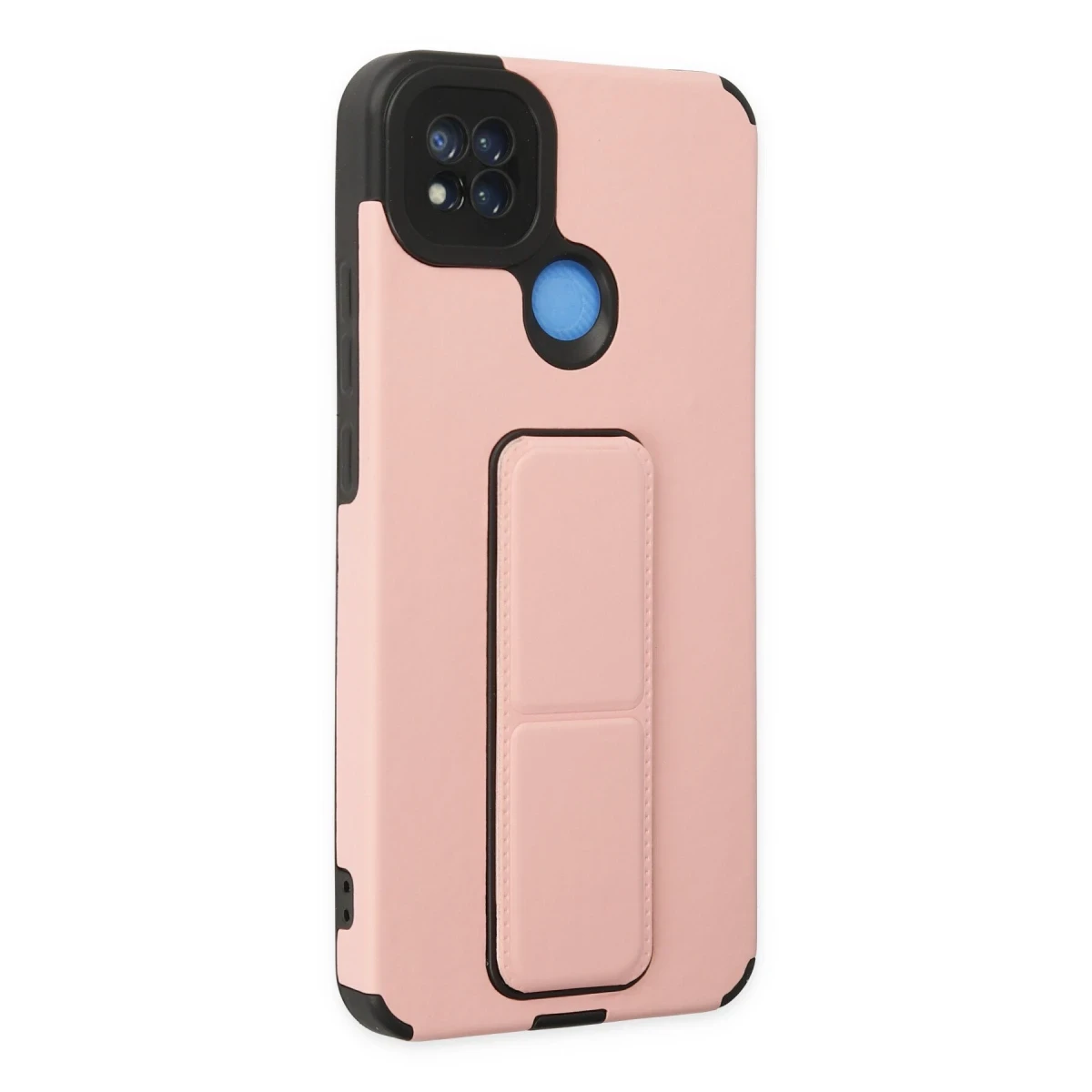 Xiaomi Redmi 9C Kılıf Mega Standlı Silikon - Pudra