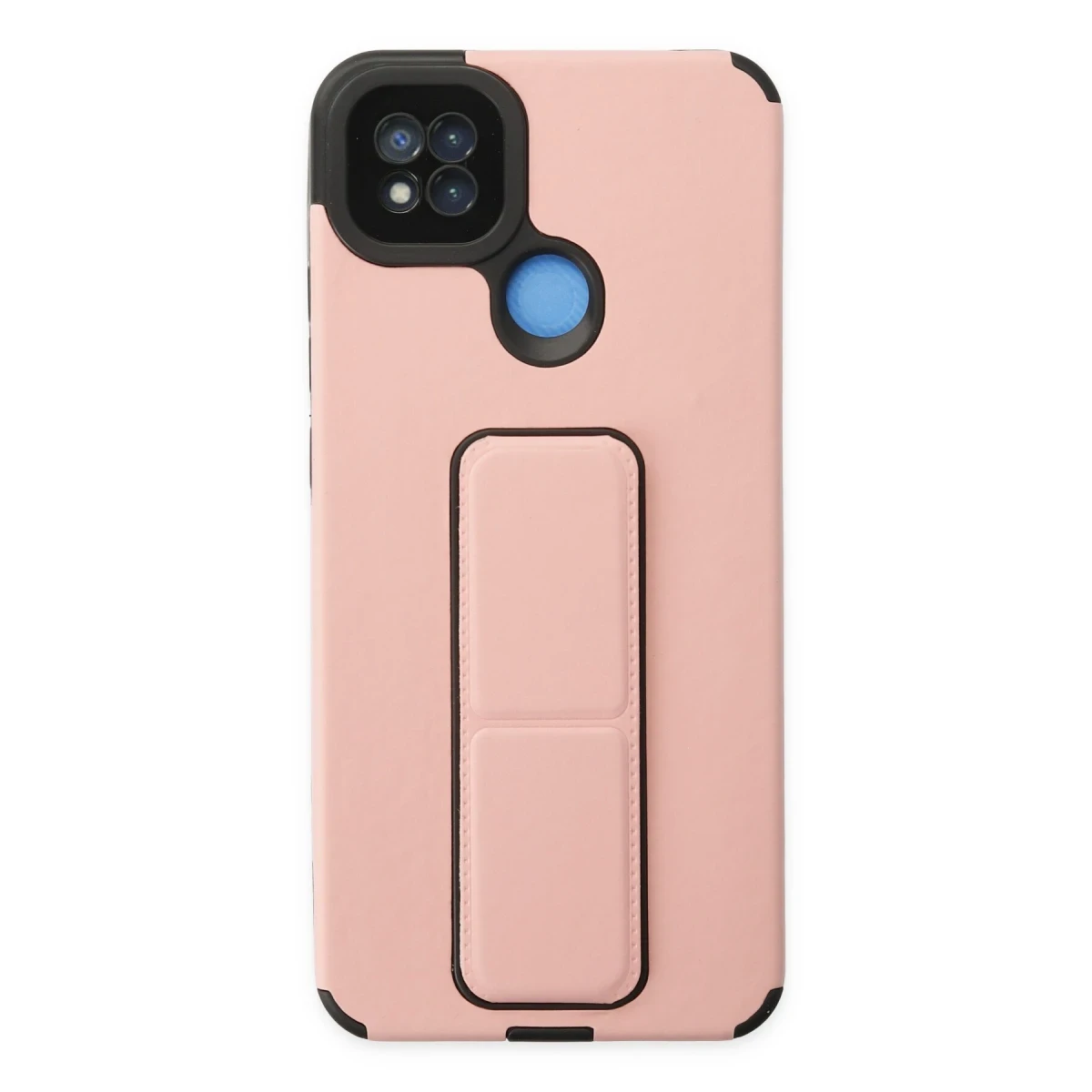 Xiaomi Redmi 9C Kılıf Mega Standlı Silikon - Pudra