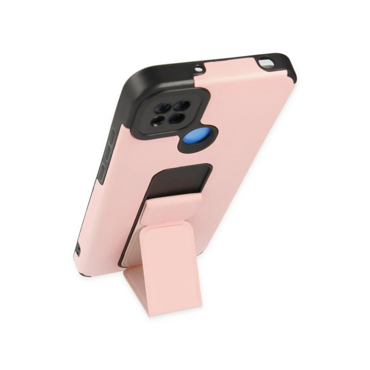 Xiaomi Redmi 9C Kılıf Mega Standlı Silikon - Pudra