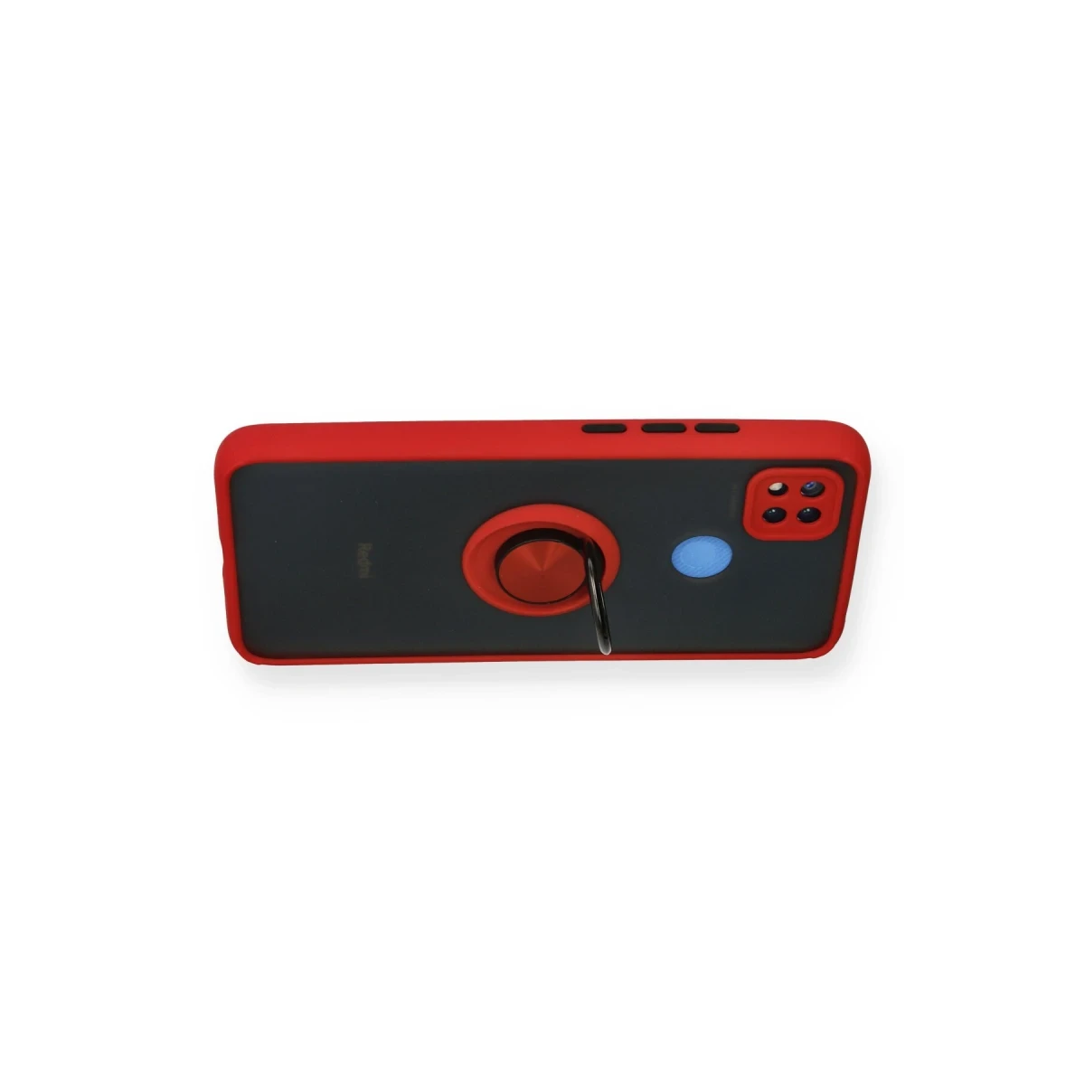 Xiaomi Redmi 9C Kılıf Montreal Yüzüklü Silikon Kapak - Kırmızı