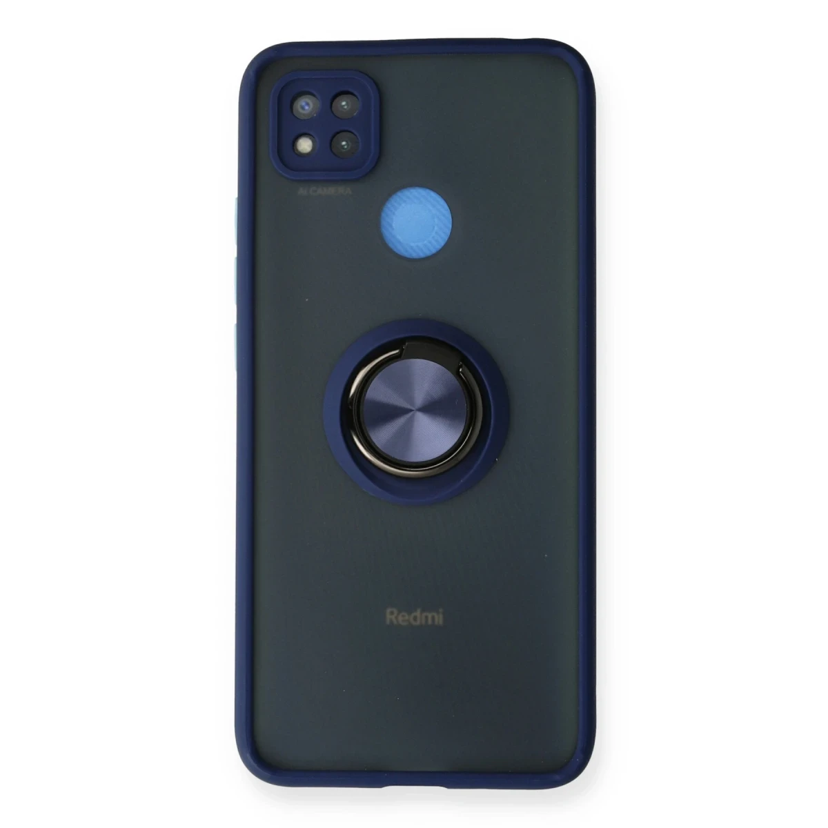 Xiaomi Redmi 9C Kılıf Montreal Yüzüklü Silikon Kapak - Lacivert