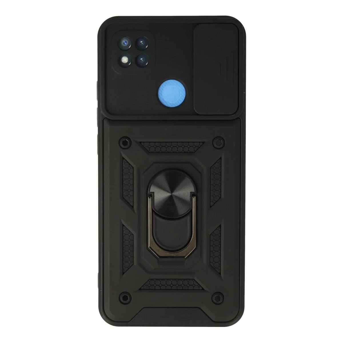 Xiaomi Redmi 9C Kılıf Pars Lens Yüzüklü Silikon - Siyah