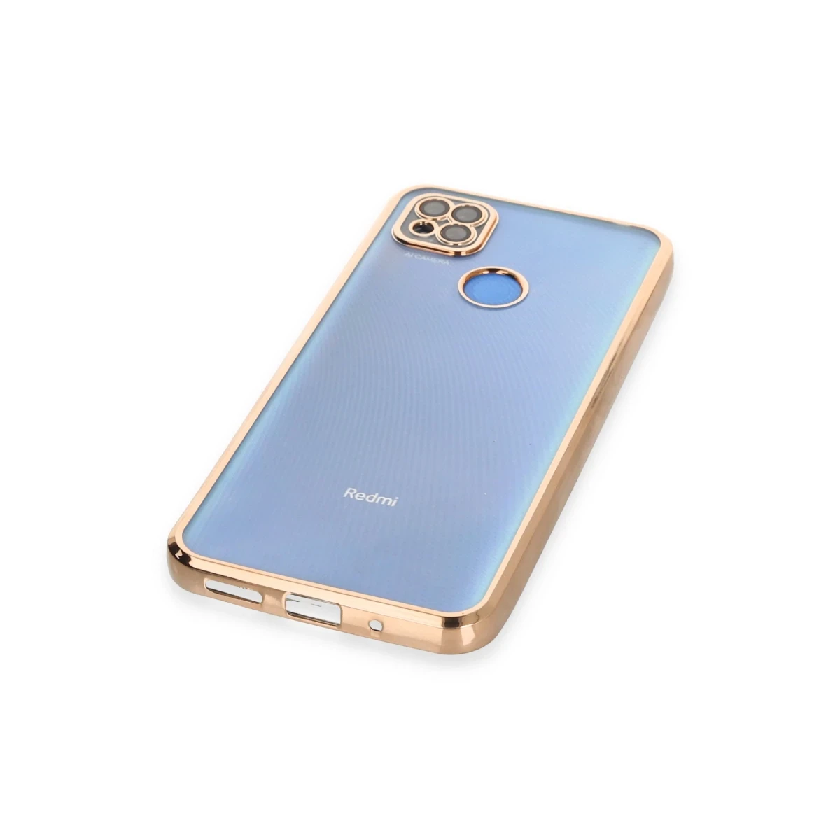 Xiaomi Redmi 9C Kılıf Razer Lensli Silikon - Gold