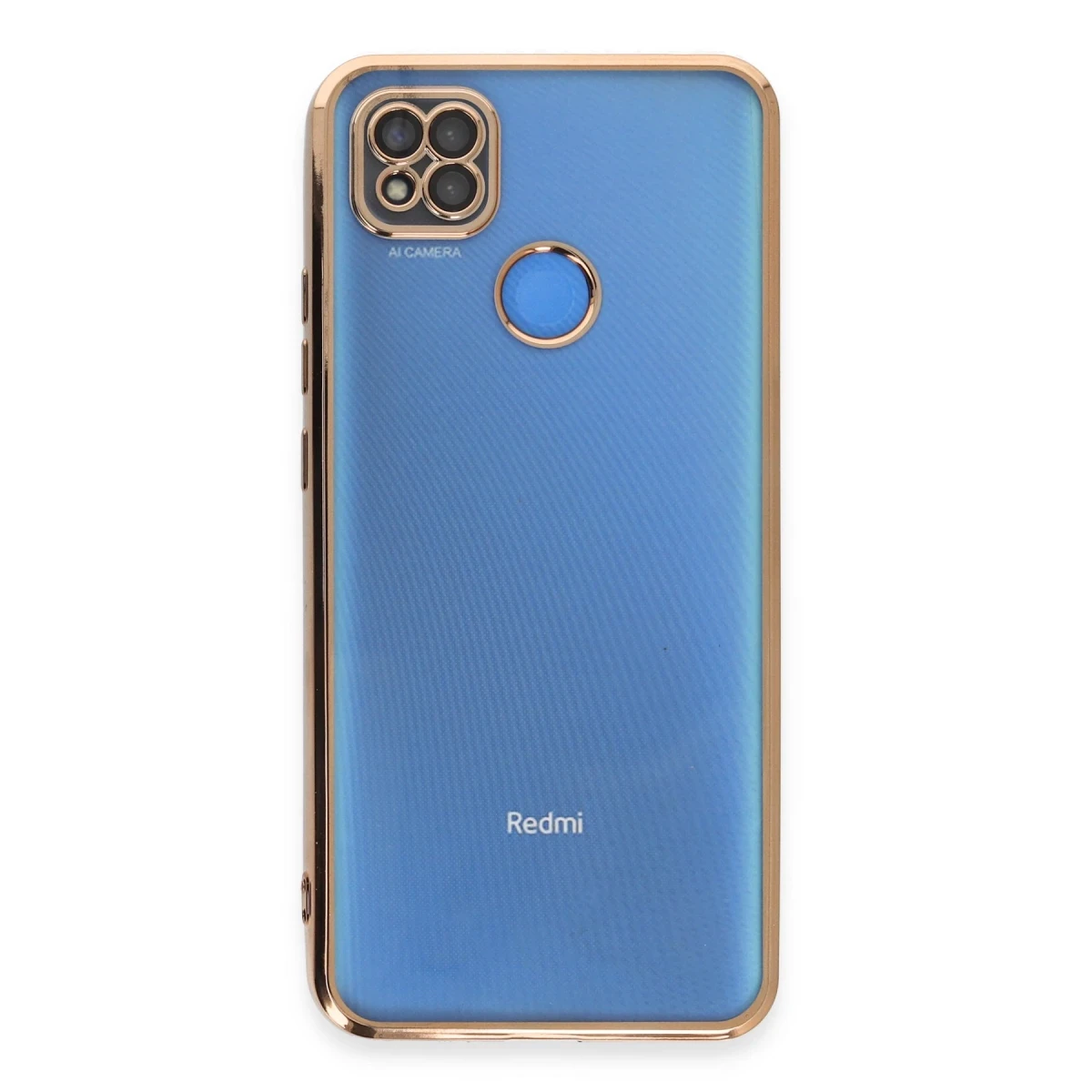 Xiaomi Redmi 9C Kılıf Razer Lensli Silikon - Gold