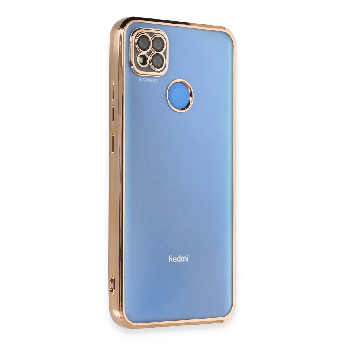 Xiaomi Redmi 9C Kılıf Razer Lensli Silikon - Gold