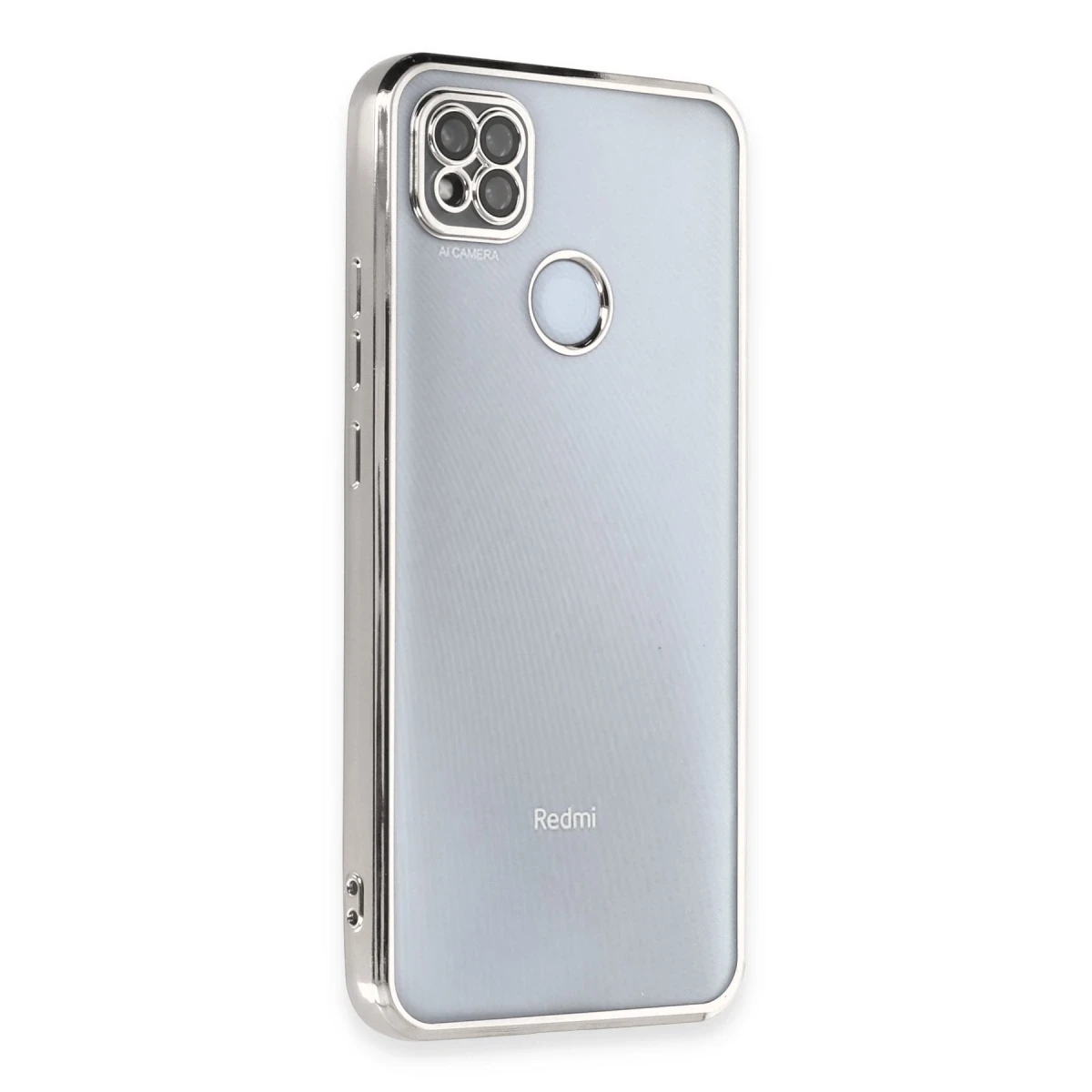 Xiaomi Redmi 9C Kılıf Razer Lensli Silikon - Gümüş