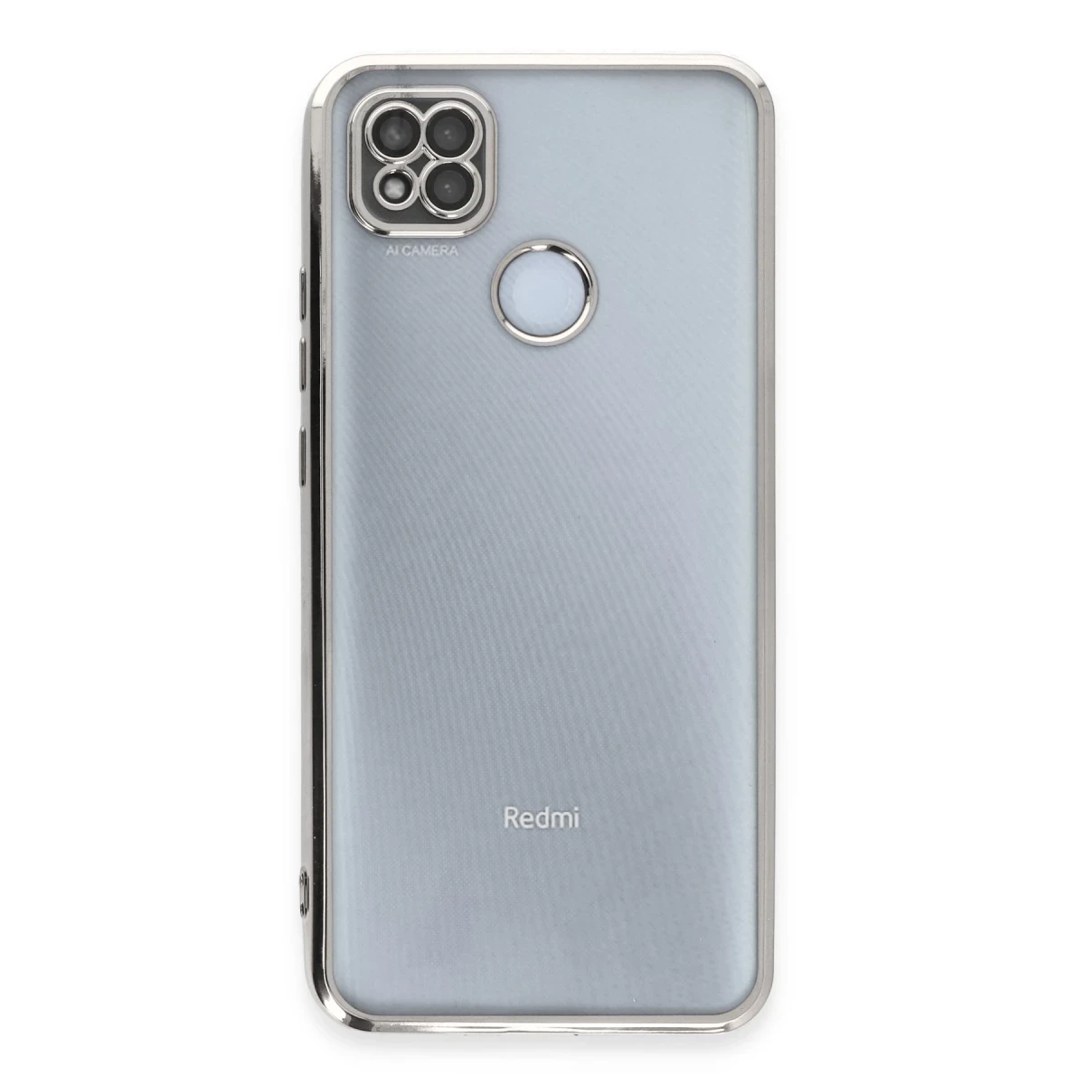 Xiaomi Redmi 9C Kılıf Razer Lensli Silikon - Gümüş