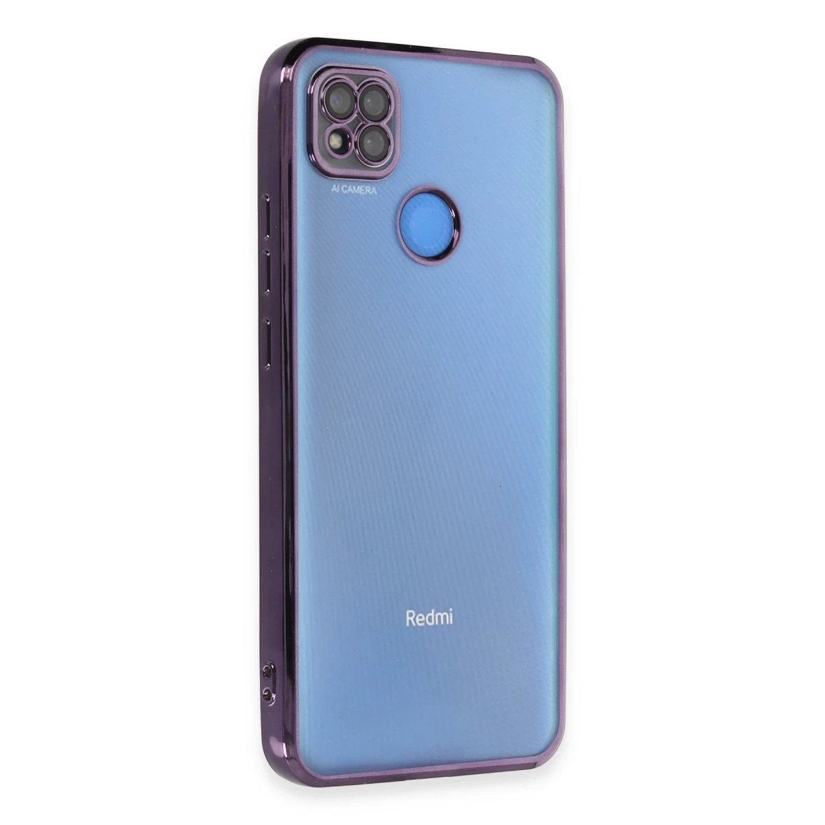 Xiaomi Redmi 9C Kılıf Razer Lensli Silikon - Mor