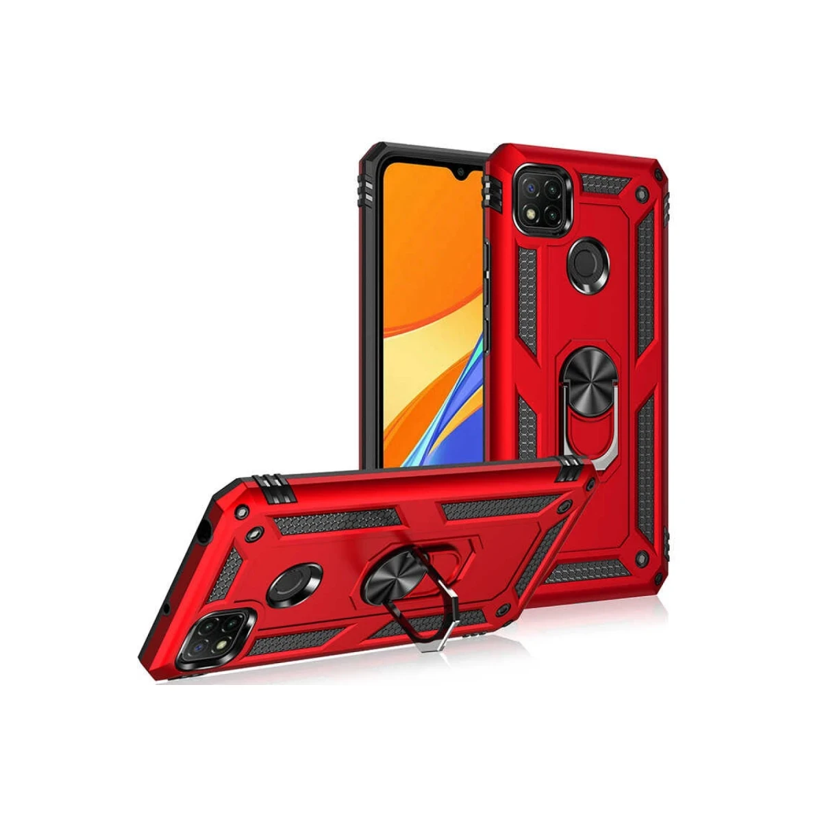 Xiaomi Redmi 9C Kılıf Sofya Yüzüklü Silikon Kapak - Gold