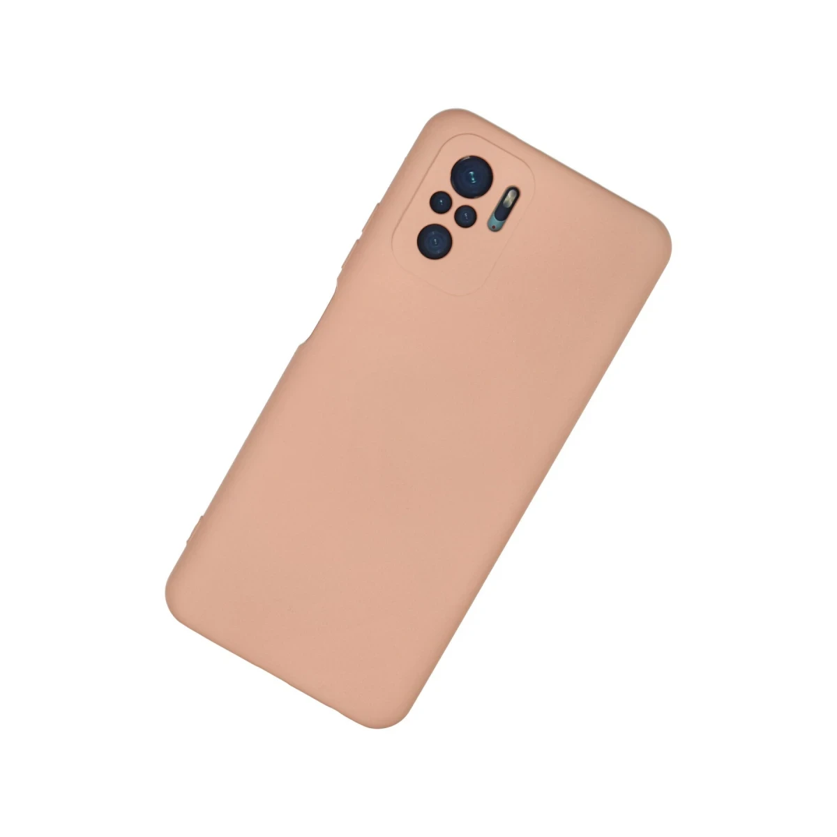 Xiaomi Redmi Note 10 Kılıf Nano içi Kadife Silikon - Pudra