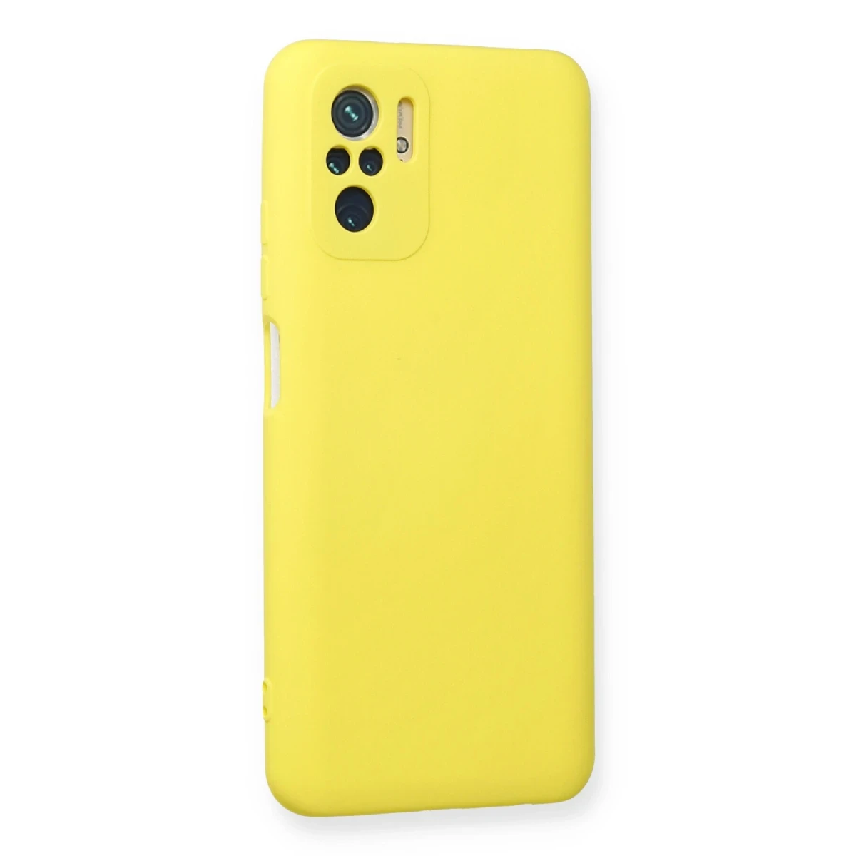 Xiaomi Redmi Note 10 Kılıf Nano içi Kadife Silikon - Sarı
