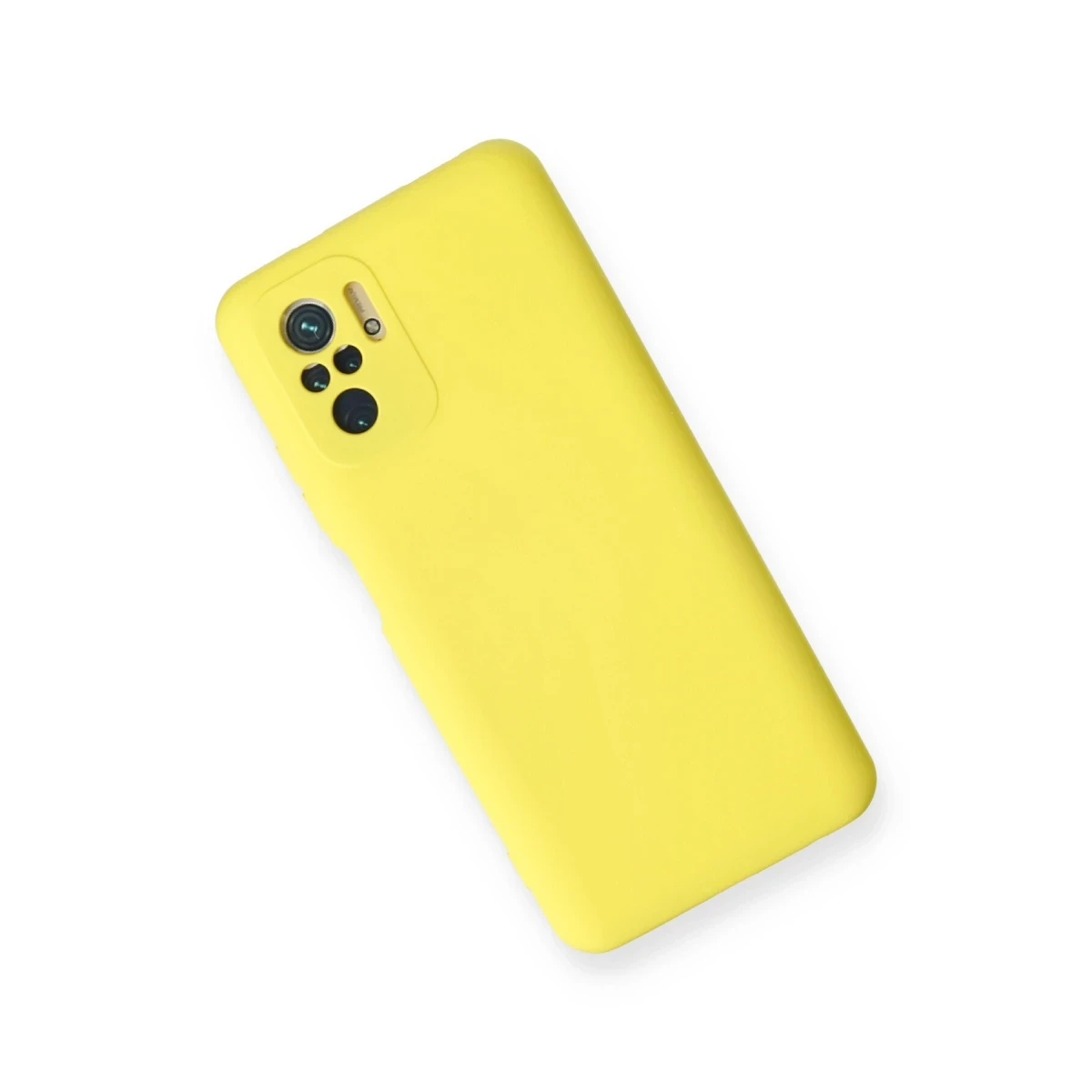 Xiaomi Redmi Note 10 Kılıf Nano içi Kadife Silikon - Sarı
