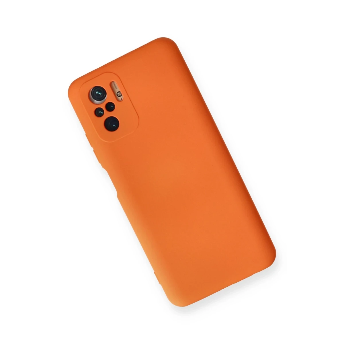 Xiaomi Redmi Note 10 Kılıf Nano içi Kadife Silikon - Turuncu