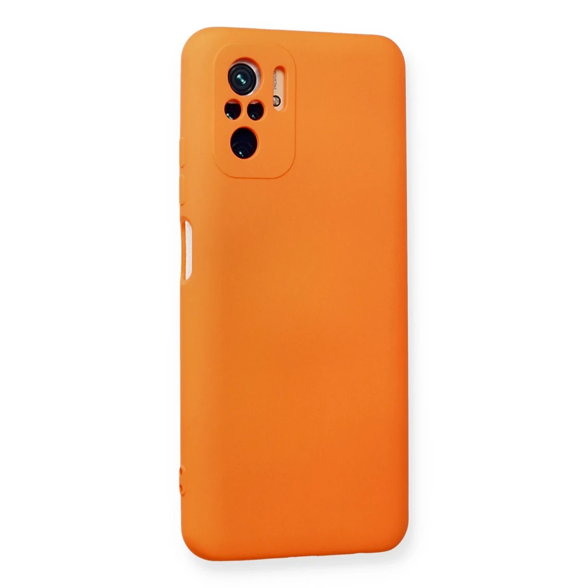 Xiaomi Redmi Note 10 Kılıf Nano içi Kadife Silikon - Turuncu