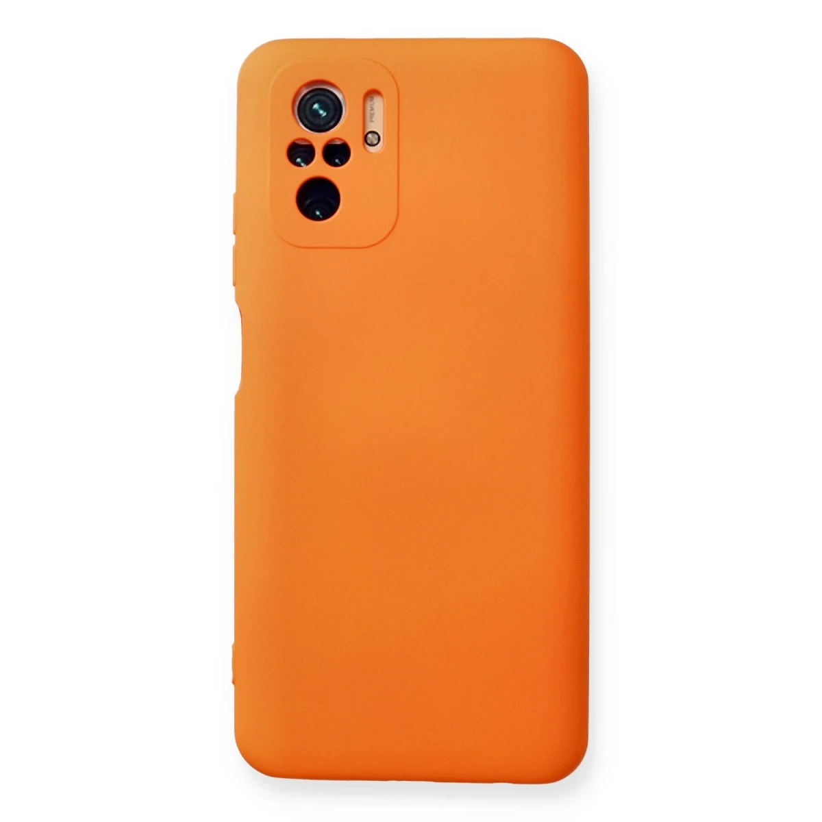Xiaomi Redmi Note 10 Kılıf Nano içi Kadife Silikon - Turuncu