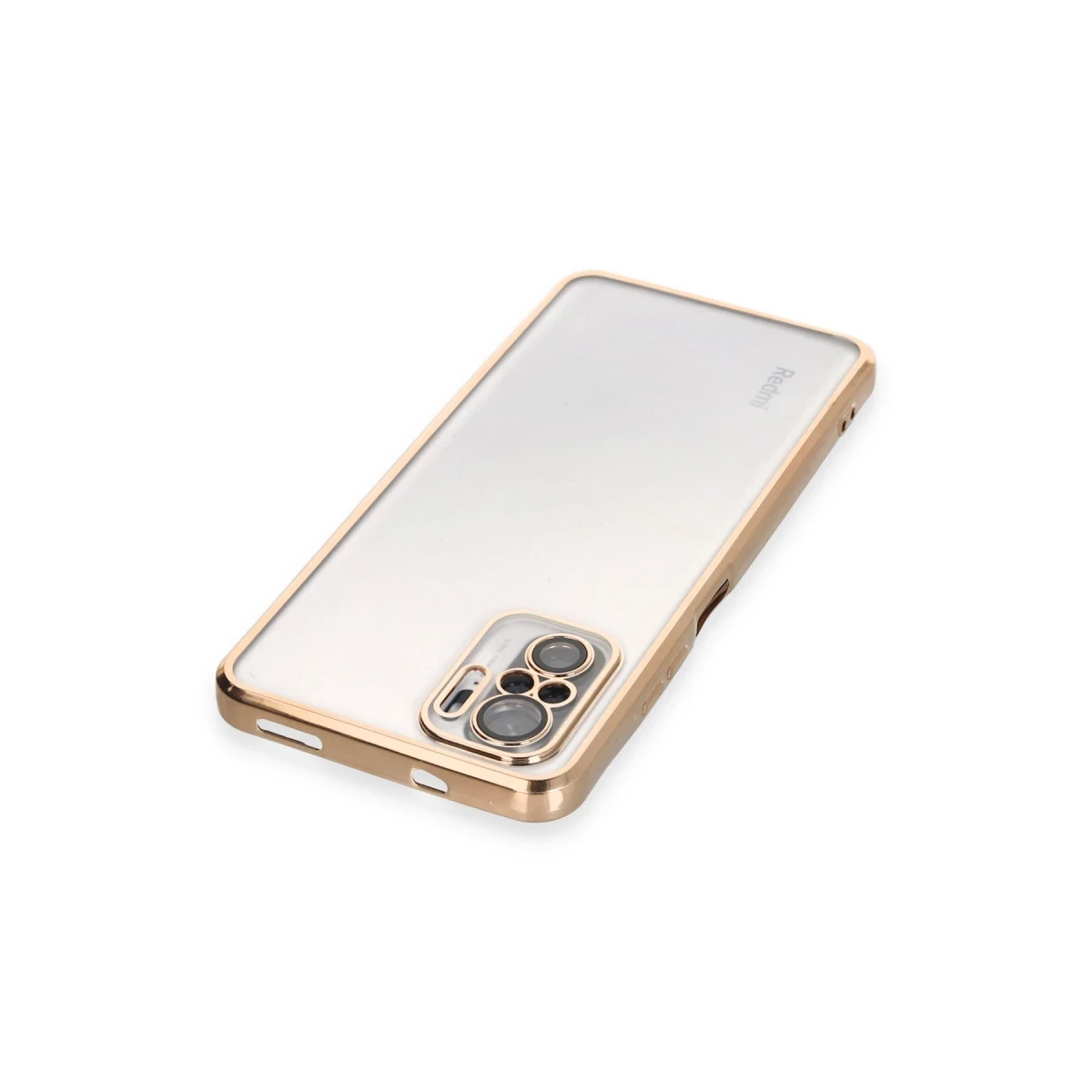 Xiaomi Redmi Note 10 Kılıf Razer Lensli Silikon - Gold