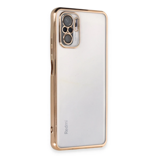 Xiaomi Redmi Note 10 Kılıf Razer Lensli Silikon - Gold