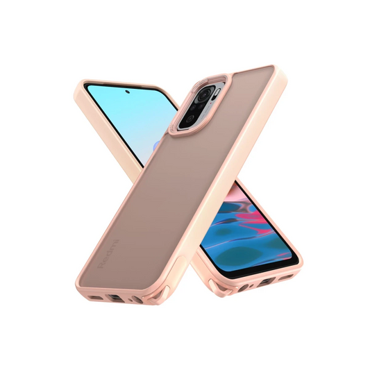 Xiaomi Redmi Note 10 Pro Kılıf Elegant Kapak - Pudra