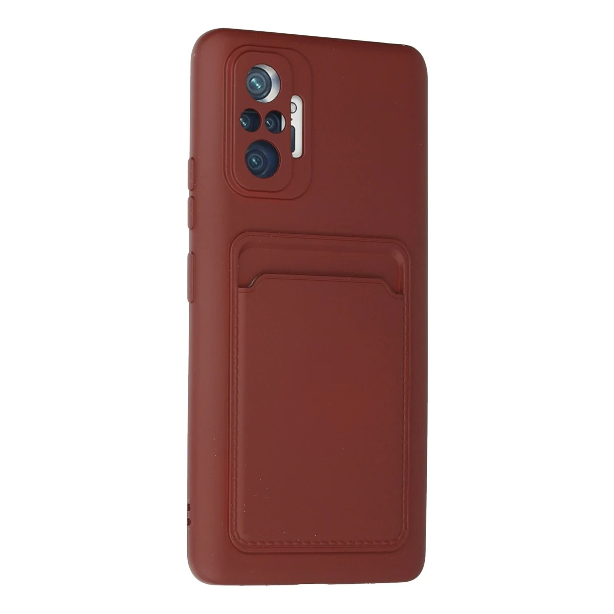 Xiaomi Redmi Note 10 Pro Kılıf Kelvin Kartvizitli Silikon - Bordo