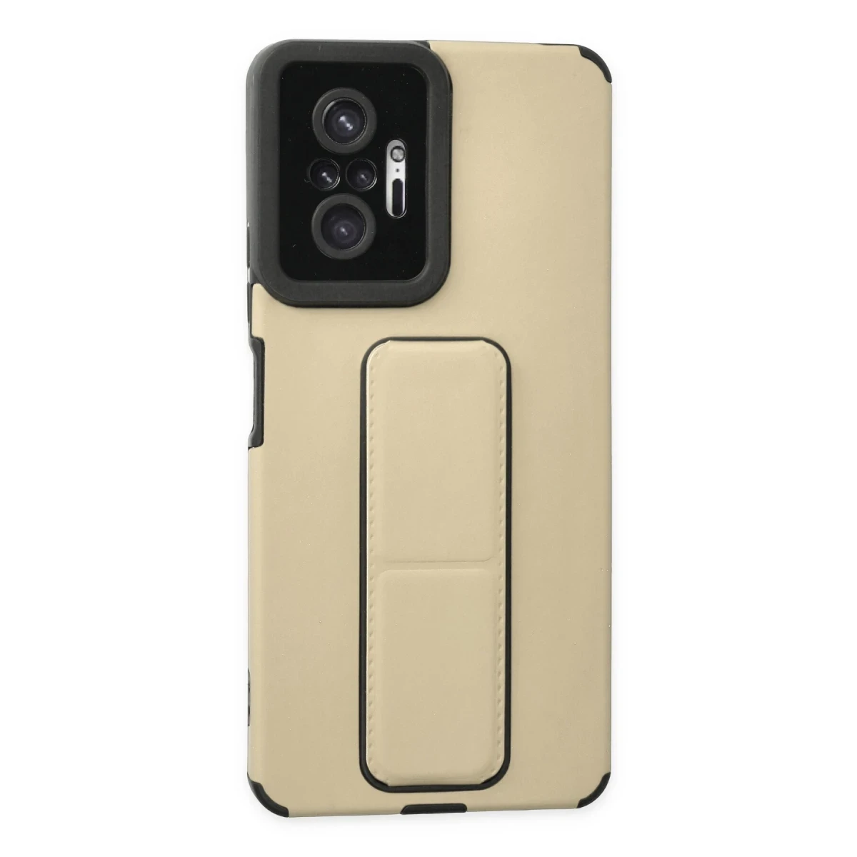 Xiaomi Redmi Note 10 Pro Kılıf Mega Standlı Silikon - Gold