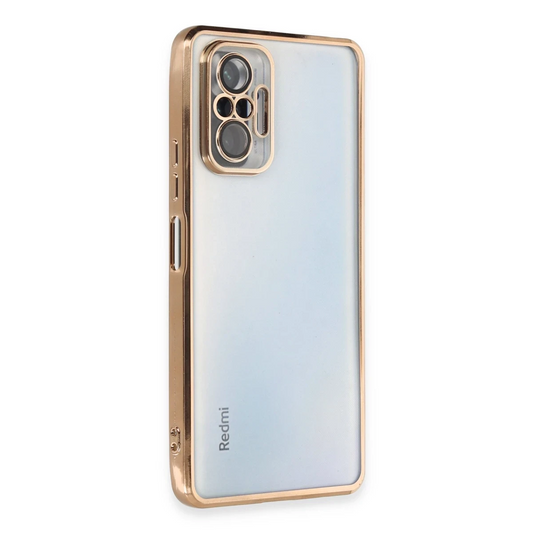 Xiaomi Redmi Note 10 Pro Kılıf Razer Lensli Silikon - Gold