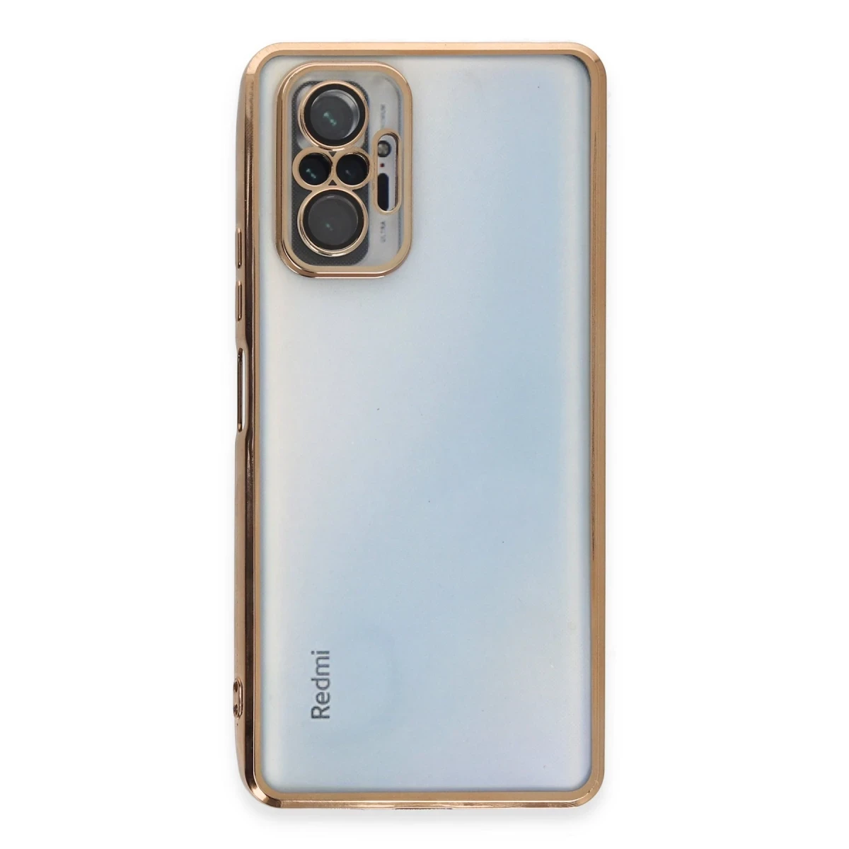 Xiaomi Redmi Note 10 Pro Kılıf Razer Lensli Silikon - Gold