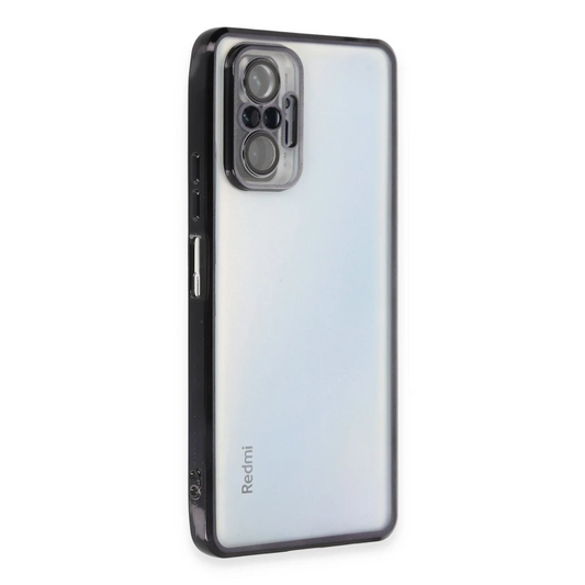 Xiaomi Redmi Note 10 Pro Kılıf Razer Lensli Silikon - Siyah