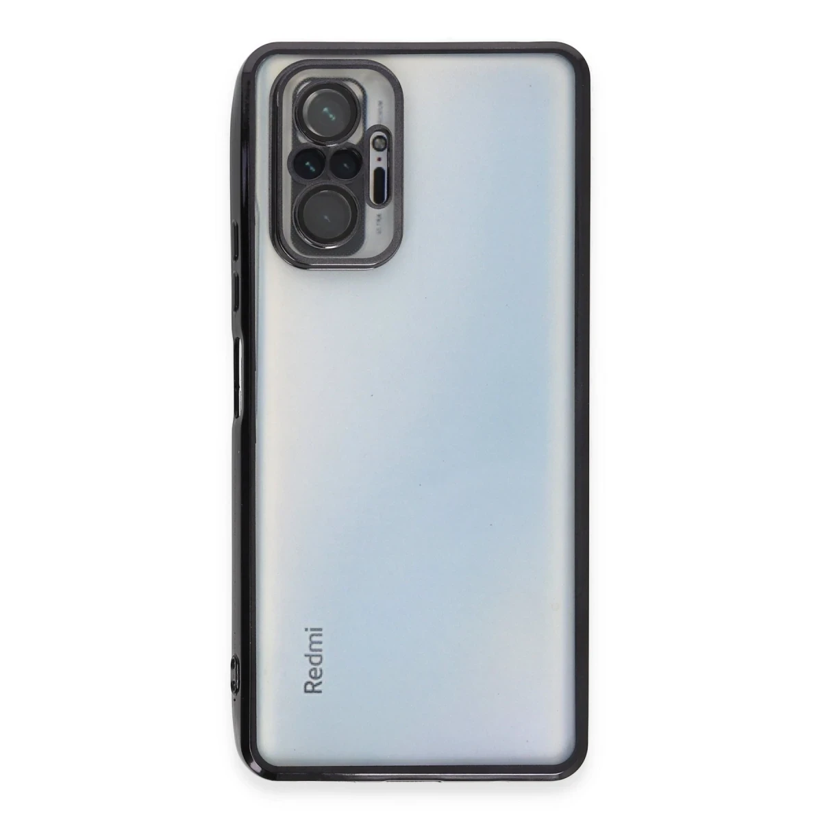 Xiaomi Redmi Note 10 Pro Kılıf Razer Lensli Silikon - Siyah