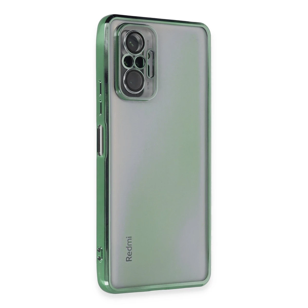 Xiaomi Redmi Note 10 Pro Kılıf Razer Lensli Silikon - Yeşil