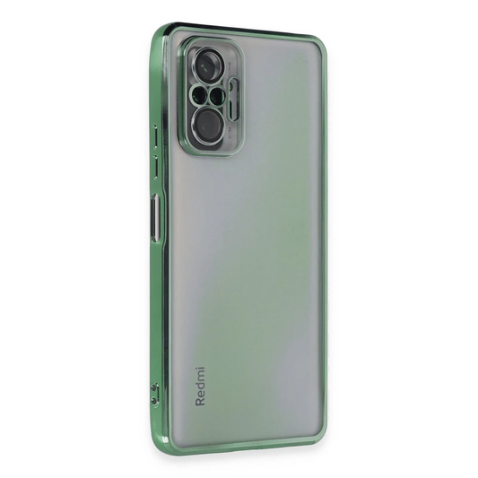 Xiaomi Redmi Note 10 Pro Kılıf Razer Lensli Silikon - Yeşil