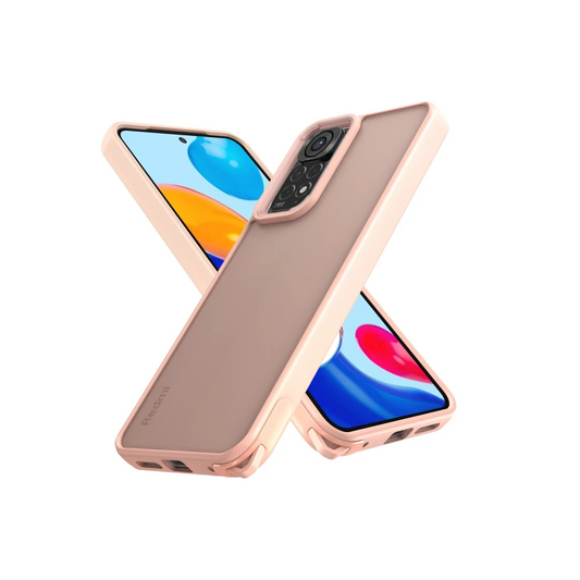 Xiaomi Redmi Note 11 Kılıf Elegant Kapak - Pudra