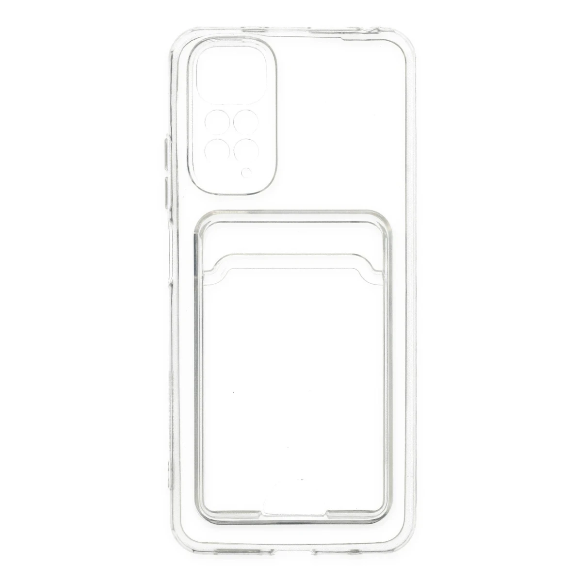 Xiaomi Redmi Note 11 Kılıf Kart Şeffaf Silikon - Şeffaf