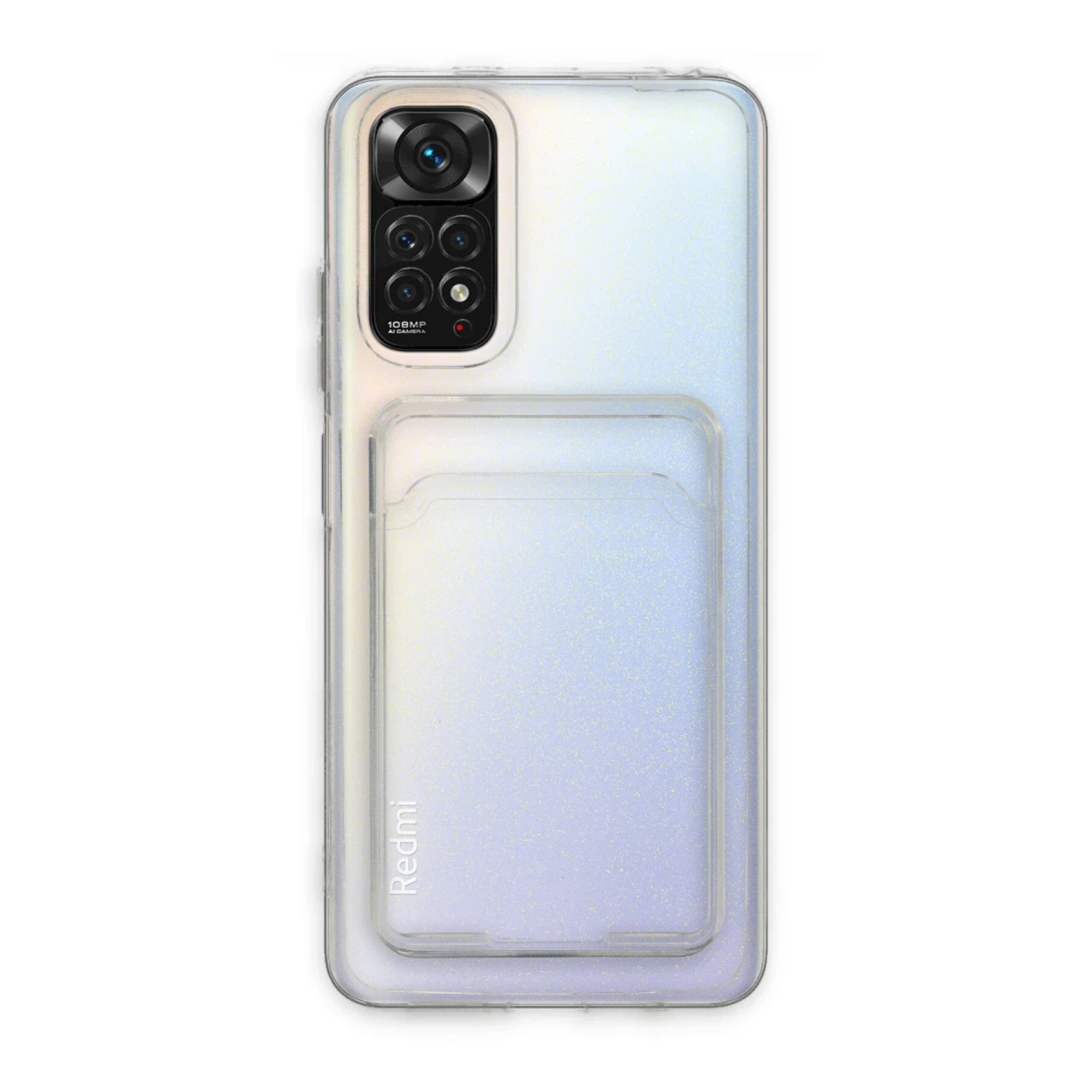 Xiaomi Redmi Note 11 Kılıf Kart Şeffaf Silikon - Şeffaf