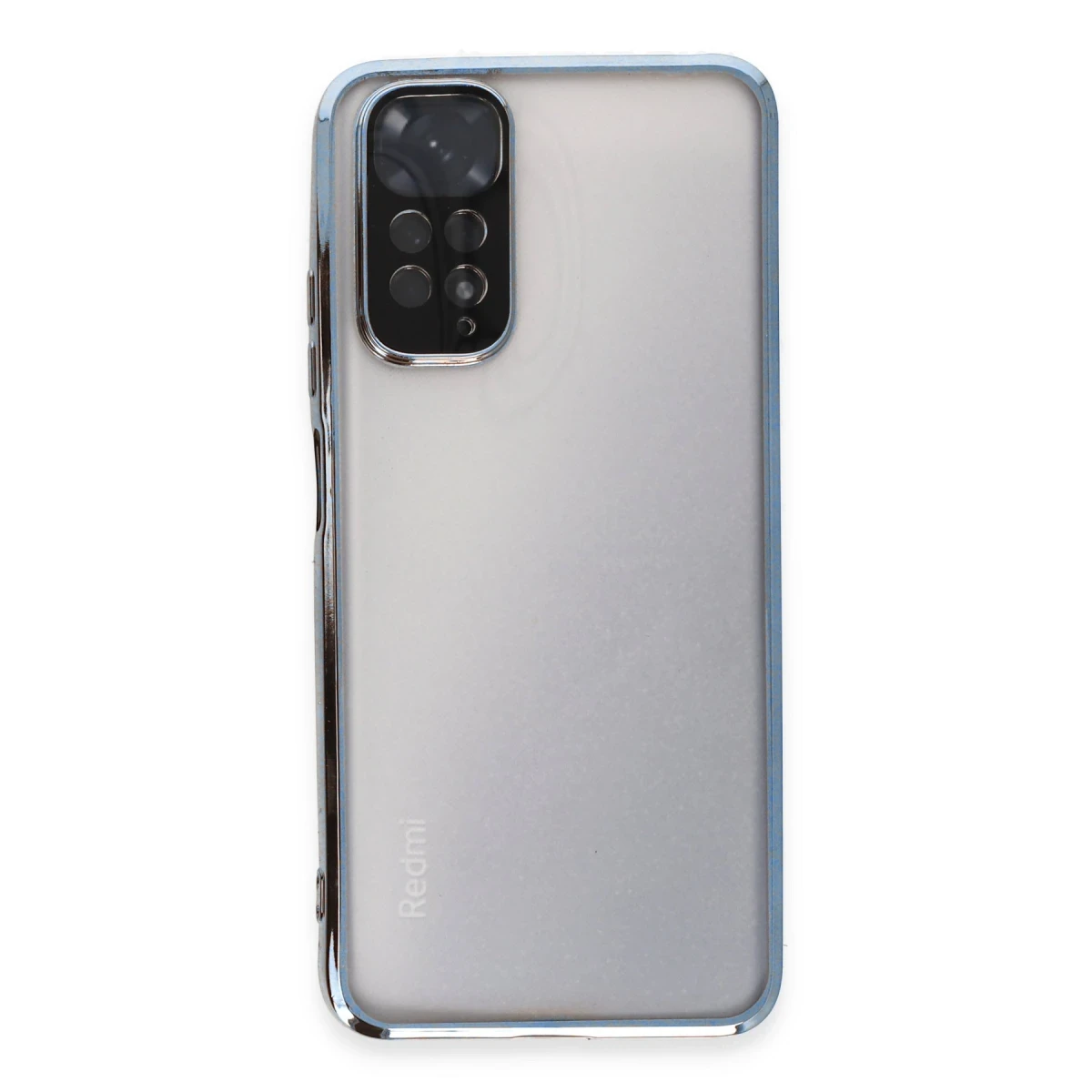 Xiaomi Redmi Note 11 Kılıf Razer Lensli Silikon - Açık Mavi
