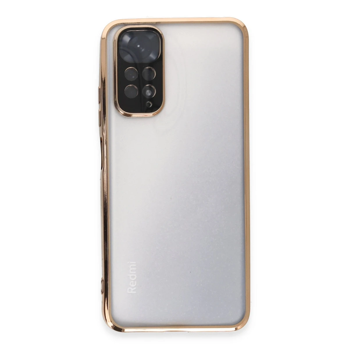 Xiaomi Redmi Note 11 Kılıf Razer Lensli Silikon - Gold