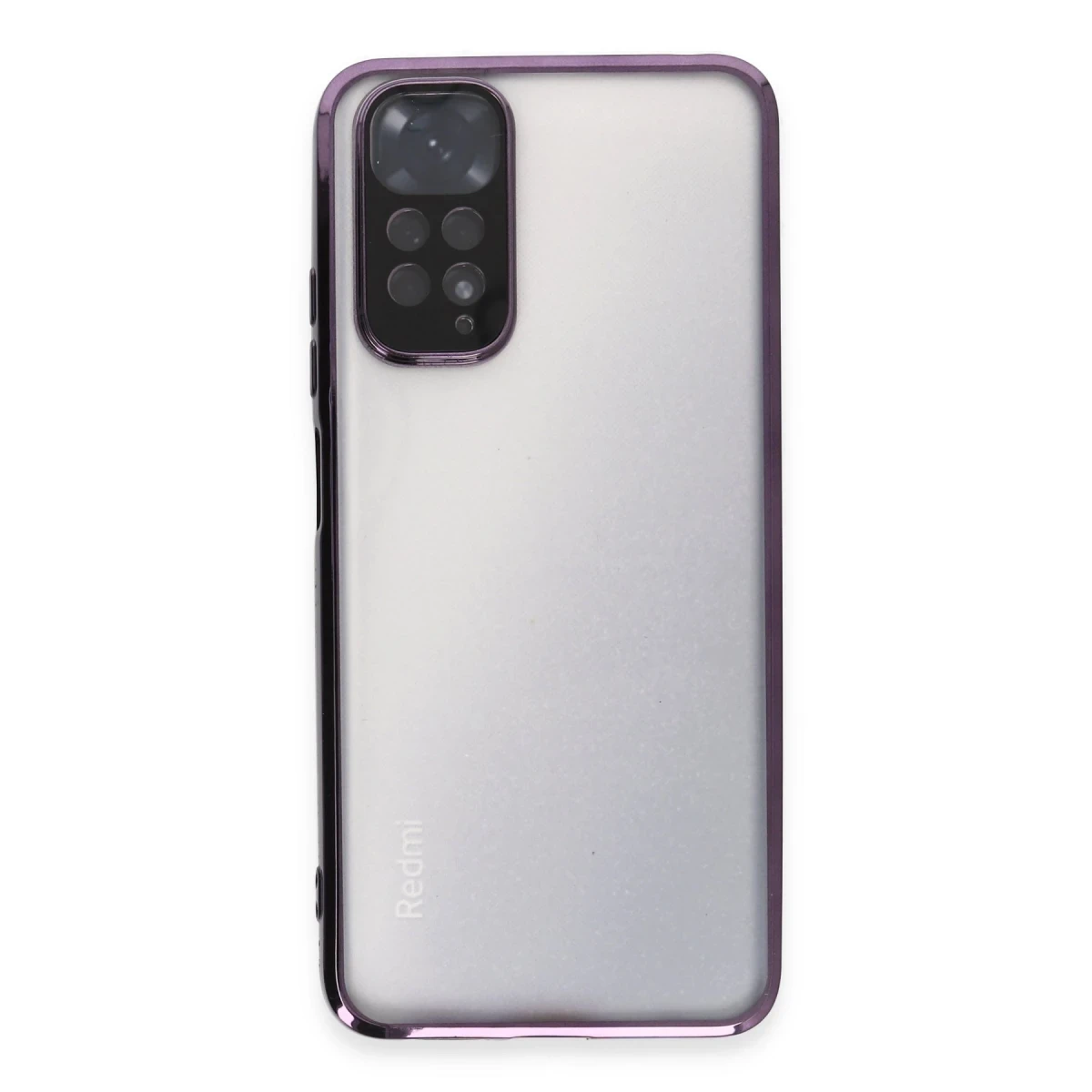 Xiaomi Redmi Note 11 Kılıf Razer Lensli Silikon - Mor