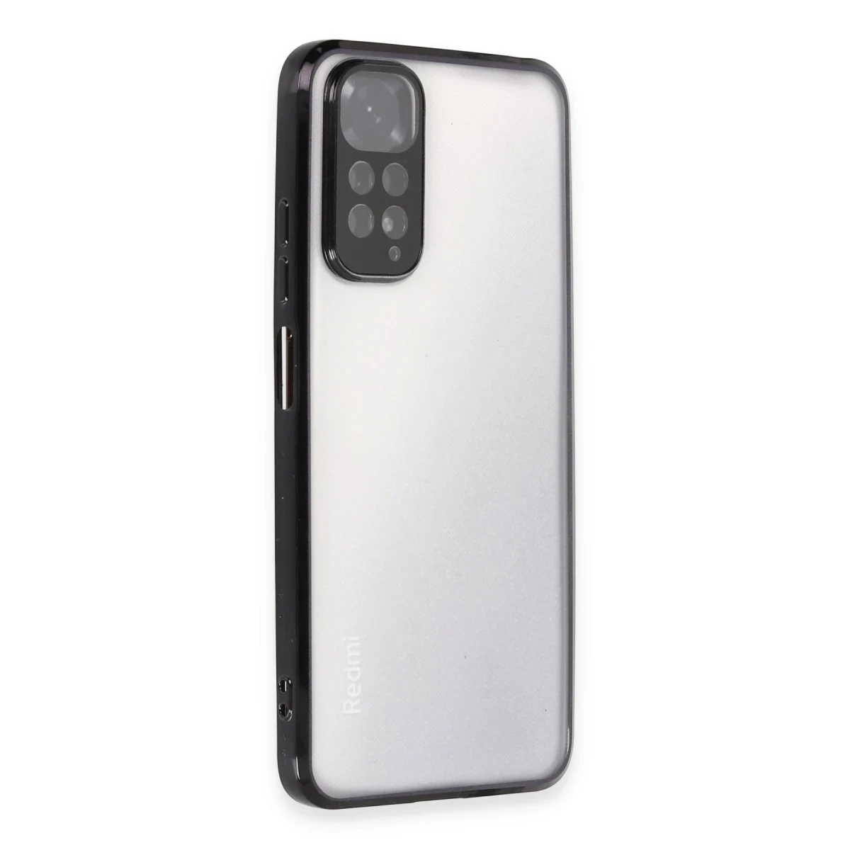 Xiaomi Redmi Note 11 Kılıf Razer Lensli Silikon - Siyah
