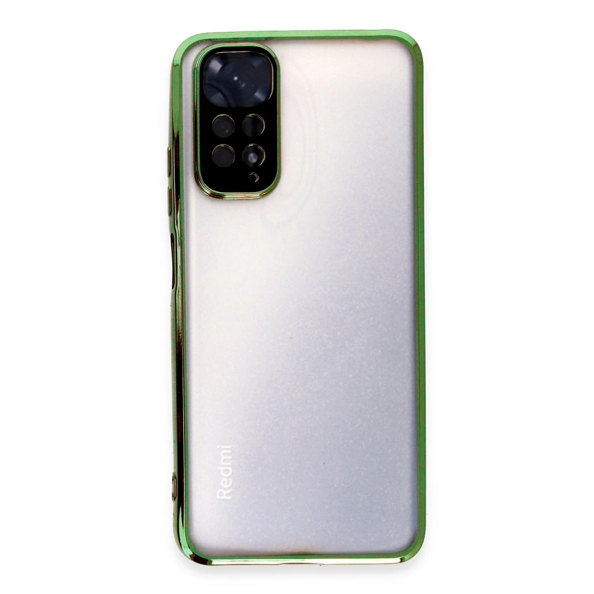 Xiaomi Redmi Note 11 Kılıf Razer Lensli Silikon - Yeşil