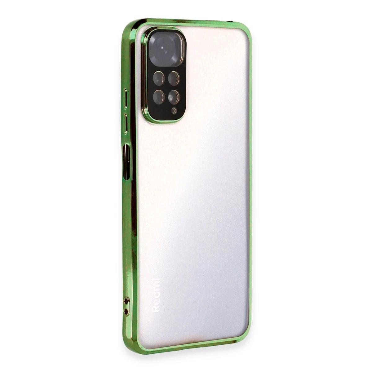 Xiaomi Redmi Note 11 Kılıf Razer Lensli Silikon - Yeşil