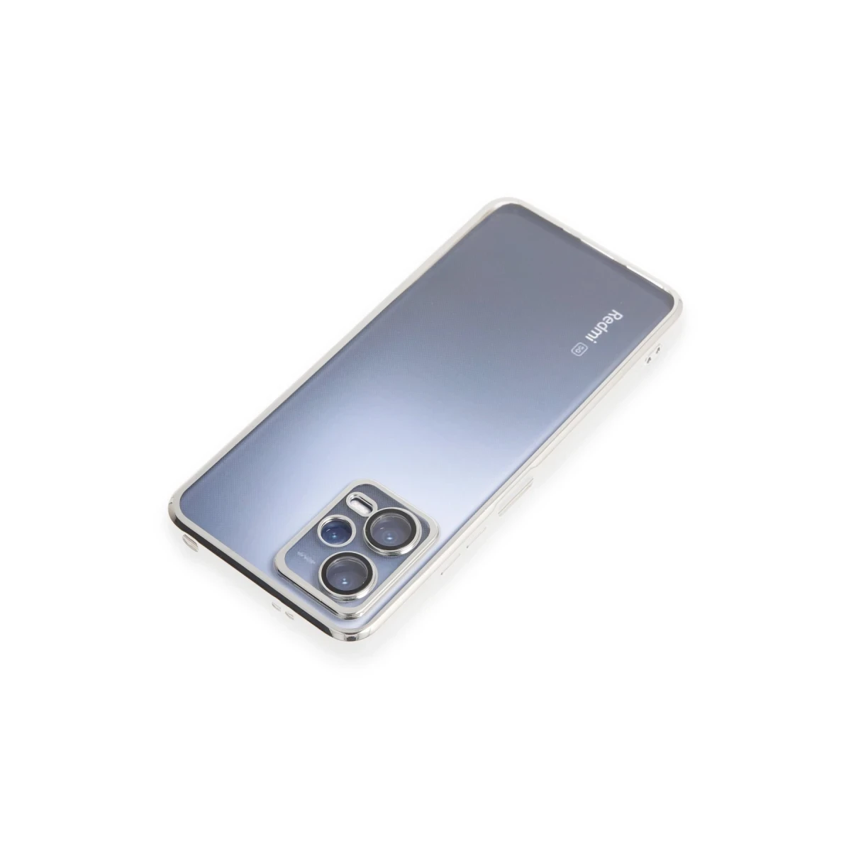 Xiaomi Redmi Note 12 5G Kılıf Razer Lensli Silikon - Gümüş