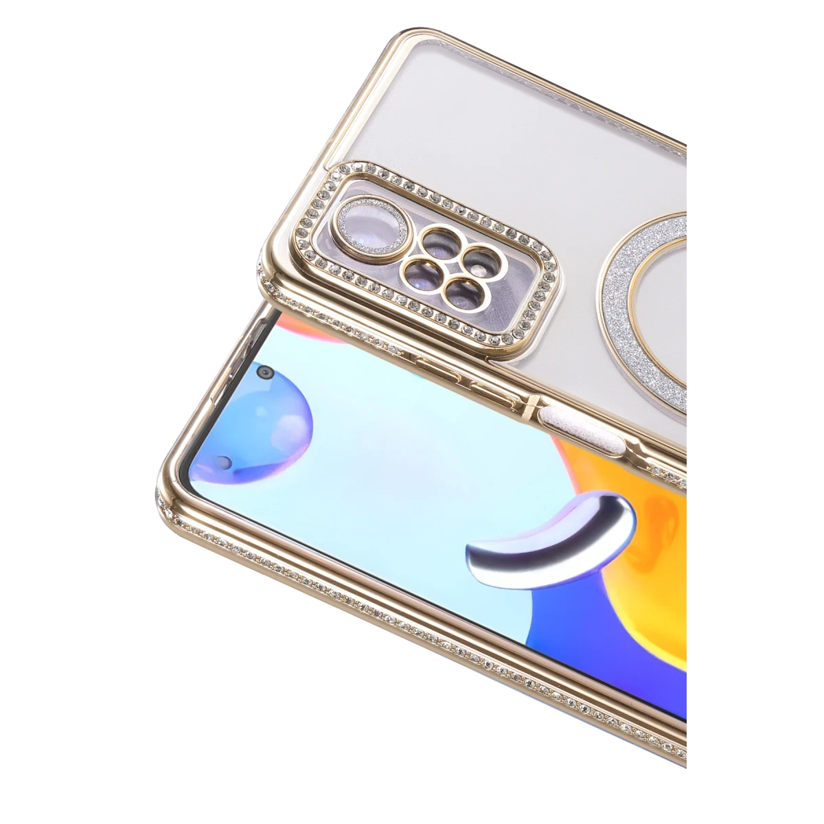 Xiaomi Redmi Note 12 Pro 4G Joke Simli Magneticsafe Kılıf - Gold
