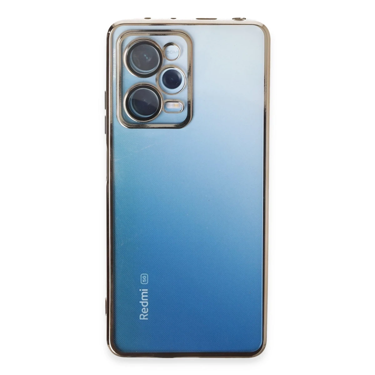 Xiaomi Redmi Note 12 Pro 5G Kılıf Razer Lensli Silikon - Gold