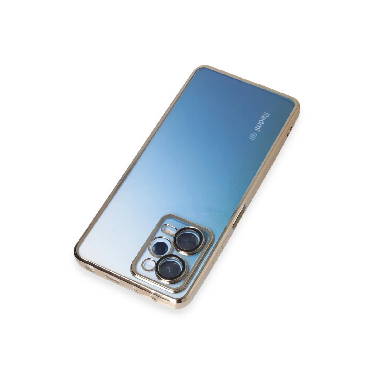Xiaomi Redmi Note 12 Pro 5G Kılıf Razer Lensli Silikon - Gold